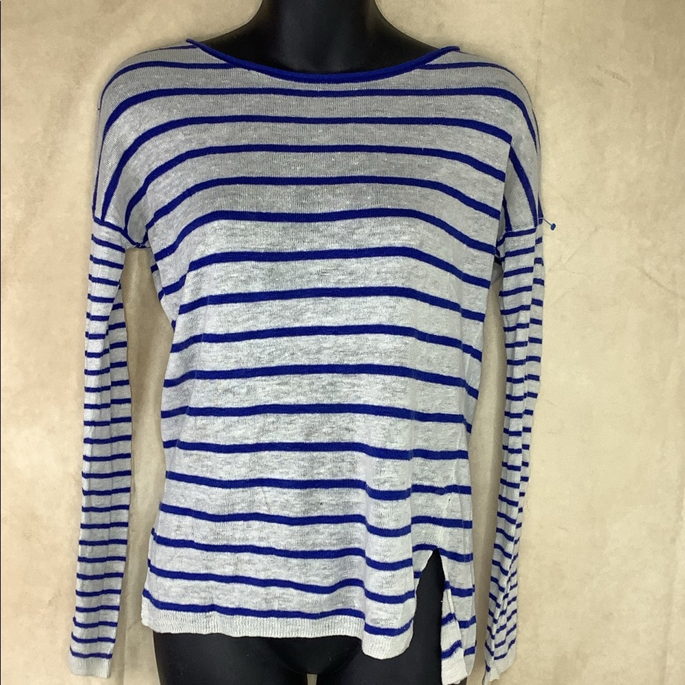 Vince sweater linen long sleeve pullover white XS